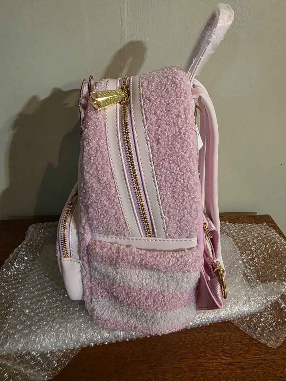 Disney Pink Cheshire Cat Kids Mini Backpack with Headband - Picture 5 of 8